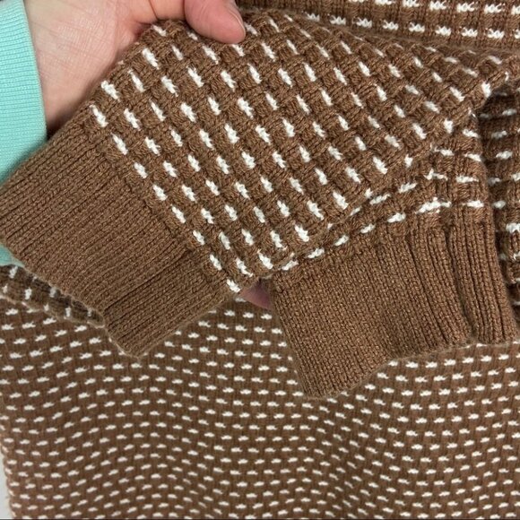 J Crew Caramel Brown Knit Turtleneck Sweater Size XS Style # H3909 Pullover Boho - Picture 6 of 11